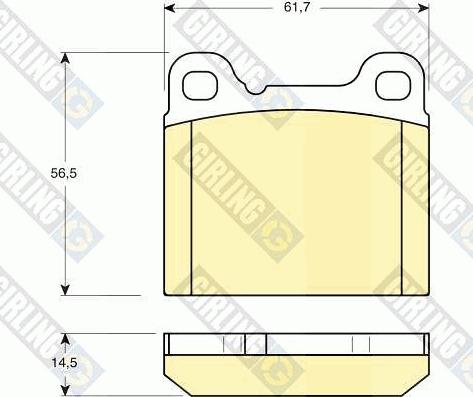 Girling 6111602 - Гальмівні колодки, дискові гальма autocars.com.ua