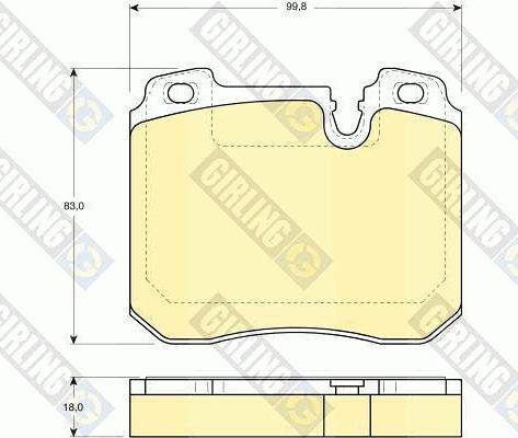 Girling 6111612 - Тормозные колодки, дисковые, комплект autodnr.net