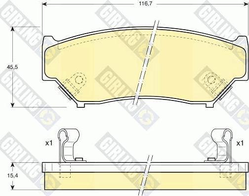 Girling 6111749 - Гальмівні колодки, дискові гальма autocars.com.ua