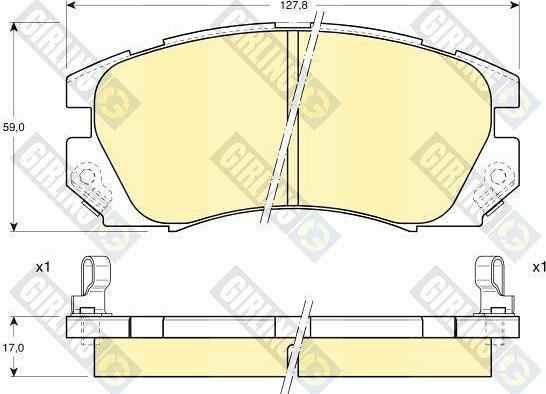 Girling 6111799 - Тормозные колодки, дисковые, комплект autodnr.net