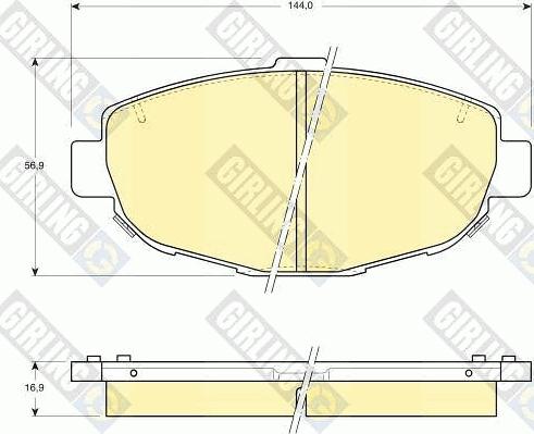 Girling 6111849 - Тормозные колодки, дисковые, комплект avtokuzovplus.com.ua