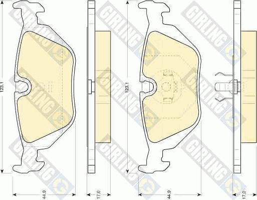 Girling 6111892 - Тормозные колодки, дисковые, комплект avtokuzovplus.com.ua