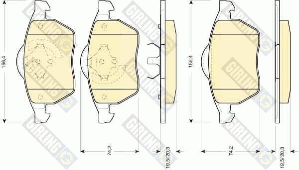 Girling 6112002 - Гальмівні колодки, дискові гальма autocars.com.ua