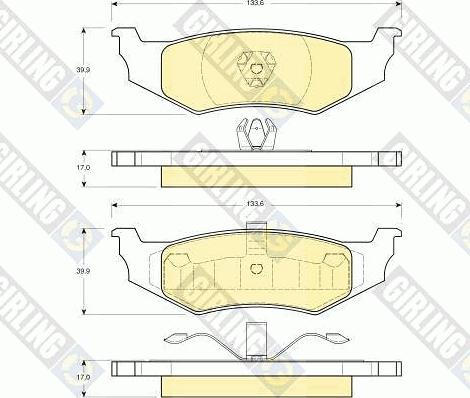 Girling 6112345 - Гальмівні колодки, дискові гальма autocars.com.ua