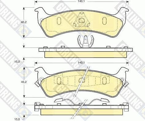 Girling 6112385 - Гальмівні колодки, дискові гальма autocars.com.ua