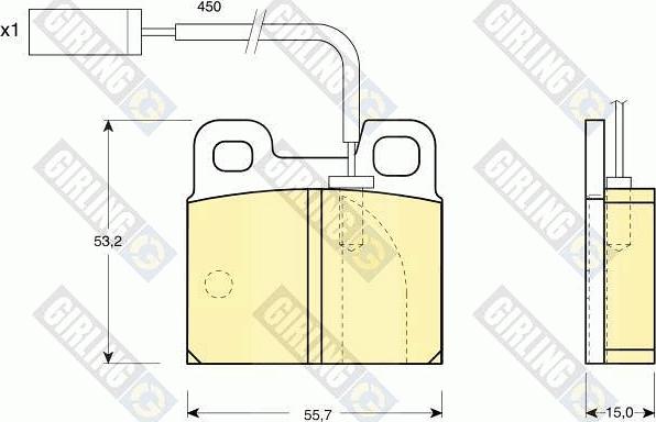 Girling 6112502 - Тормозные колодки, дисковые, комплект avtokuzovplus.com.ua