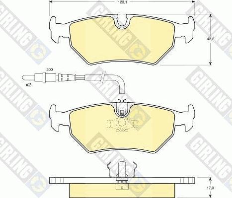 Girling 6112582 - Тормозные колодки, дисковые, комплект avtokuzovplus.com.ua