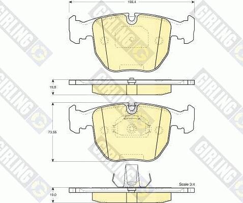 Girling 6112612 - Гальмівні колодки, дискові гальма autocars.com.ua