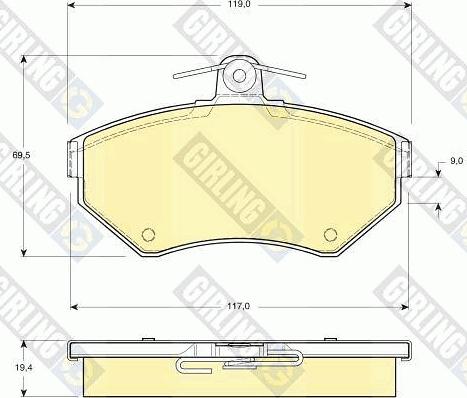 Girling 6112661 - Тормозные колодки, дисковые, комплект avtokuzovplus.com.ua