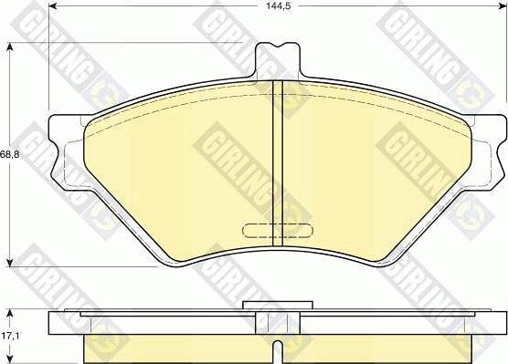 Girling 6112683 - Гальмівні колодки, дискові гальма autocars.com.ua