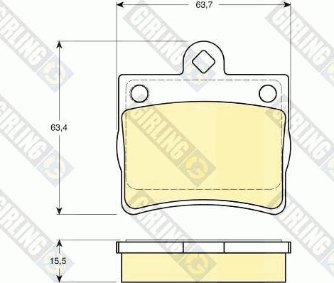 Girling 6112832 - Тормозные колодки, дисковые, комплект avtokuzovplus.com.ua