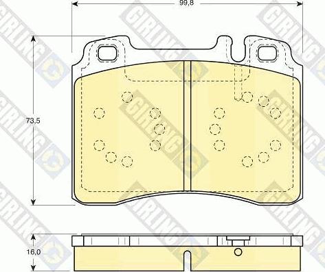 Girling 6113182 - Тормозные колодки, дисковые, комплект autodnr.net