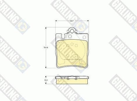 Girling 6113342 - Гальмівні колодки, дискові гальма autocars.com.ua