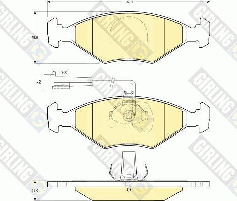 Girling 6113402 - Тормозные колодки, дисковые, комплект avtokuzovplus.com.ua