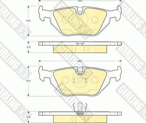 Girling 6113432 - Гальмівні колодки, дискові гальма autocars.com.ua