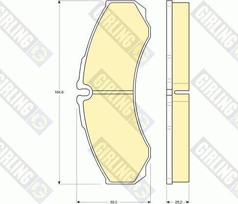 Girling 6113459 - Гальмівні колодки, дискові гальма autocars.com.ua