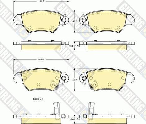 Girling 6113524 - Тормозные колодки, дисковые, комплект avtokuzovplus.com.ua