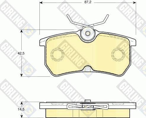 Girling 6113541 - Тормозные колодки, дисковые, комплект avtokuzovplus.com.ua