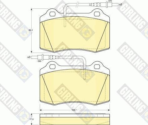 Girling 6113599 - Гальмівні колодки, дискові гальма autocars.com.ua