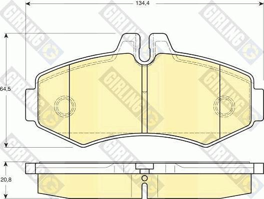 Girling 6113734 - Гальмівні колодки, дискові гальма autocars.com.ua