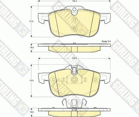 Girling 6113742 - Гальмівні колодки, дискові гальма autocars.com.ua