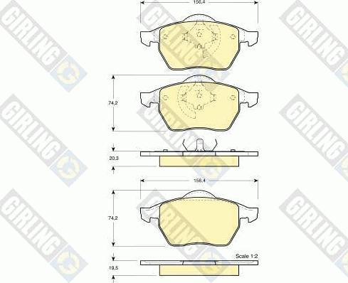 Girling 6113762 - Тормозные колодки, дисковые, комплект avtokuzovplus.com.ua