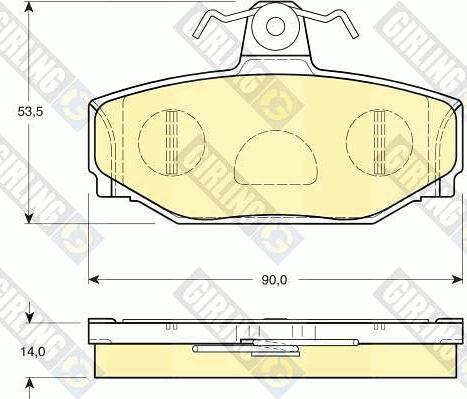 Girling 6113771 - Гальмівні колодки, дискові гальма autocars.com.ua