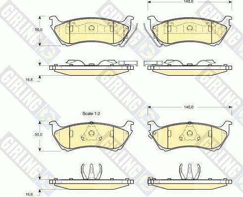 Girling 6113795 - Гальмівні колодки, дискові гальма autocars.com.ua