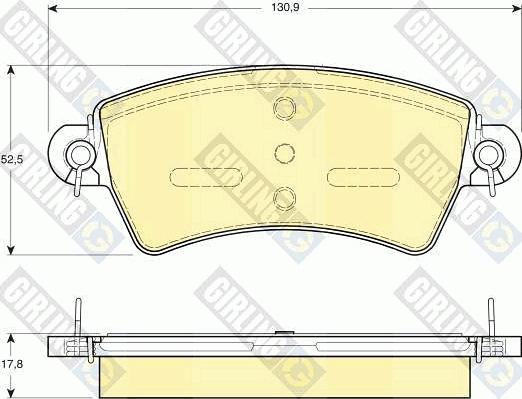 Girling 6113854 - Тормозные колодки, дисковые, комплект avtokuzovplus.com.ua