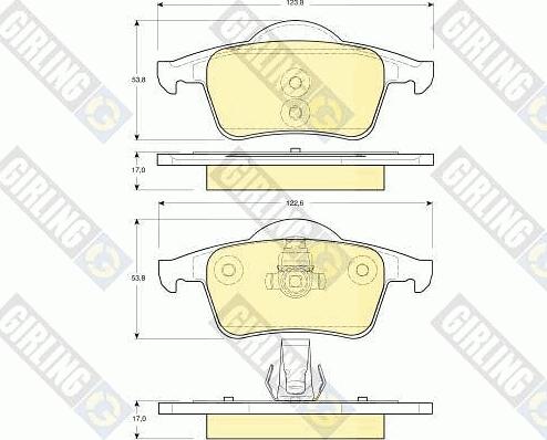 Girling 6113892 - Тормозные колодки, дисковые, комплект avtokuzovplus.com.ua