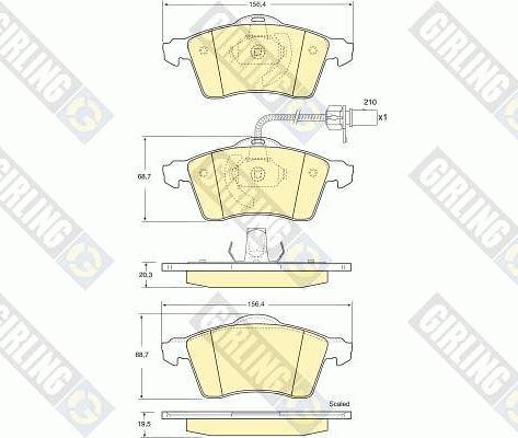 Girling 6113912 - Тормозные колодки, дисковые, комплект avtokuzovplus.com.ua