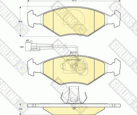 Girling 6113932 - Гальмівні колодки, дискові гальма autocars.com.ua