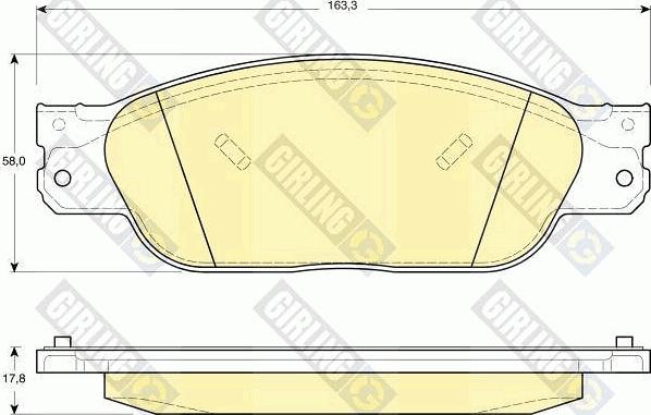 Girling 6114019 - Гальмівні колодки, дискові гальма autocars.com.ua