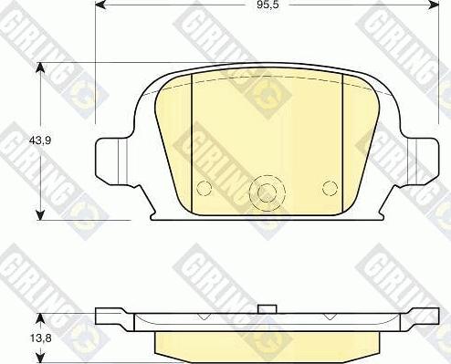 Girling 6114121 - Тормозные колодки, дисковые, комплект avtokuzovplus.com.ua