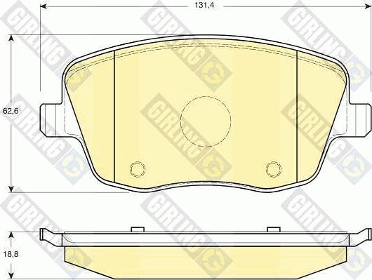 Girling 6114141 - Гальмівні колодки, дискові гальма autocars.com.ua