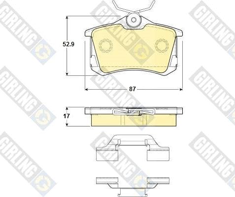 Girling 6114161 - Гальмівні колодки, дискові гальма autocars.com.ua