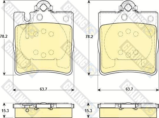 Girling 6114212 - Тормозные колодки, дисковые, комплект avtokuzovplus.com.ua