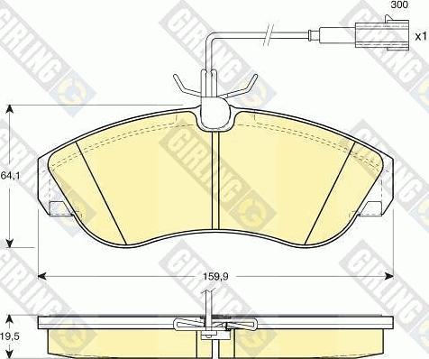 Girling 6114261 - Гальмівні колодки, дискові гальма autocars.com.ua