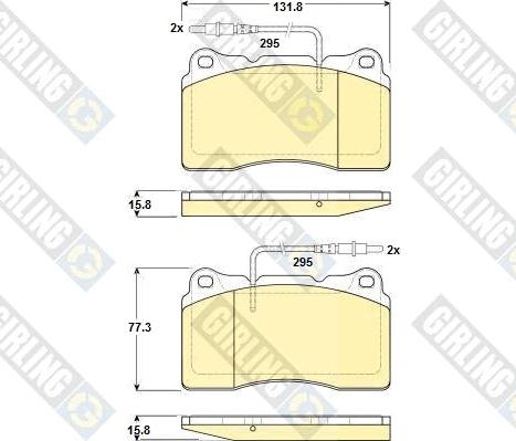 Girling 6114319 - Тормозные колодки, дисковые, комплект avtokuzovplus.com.ua