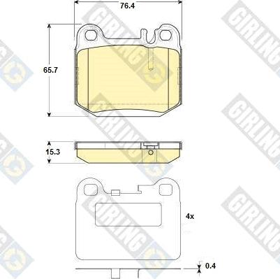 Girling 6114572 - Гальмівні колодки, дискові гальма autocars.com.ua