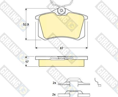 Girling 6114581 - Гальмівні колодки, дискові гальма autocars.com.ua