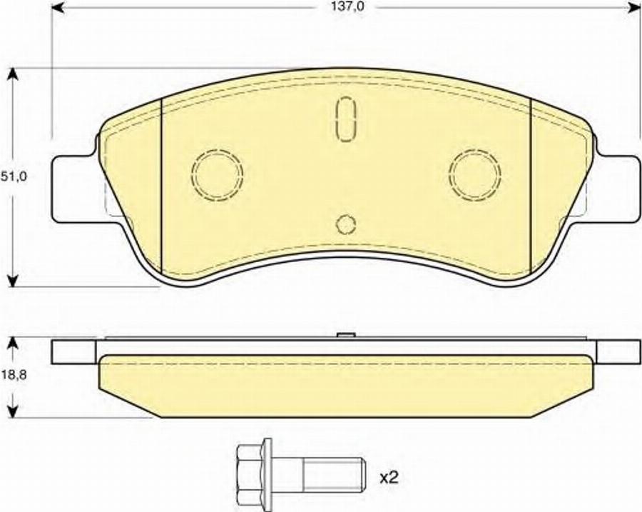 Girling 6114644 - Тормозные колодки, дисковые, комплект avtokuzovplus.com.ua