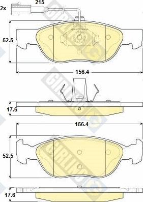 Girling 6114862 - Тормозные колодки, дисковые, комплект avtokuzovplus.com.ua