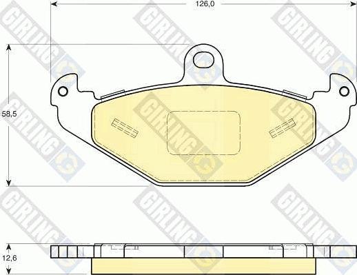 Girling 6114949 - Гальмівні колодки, дискові гальма autocars.com.ua