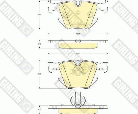 Girling 6114992 - Тормозные колодки, дисковые, комплект avtokuzovplus.com.ua