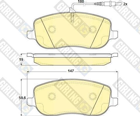 Girling 6115031 - Тормозные колодки, дисковые, комплект autodnr.net