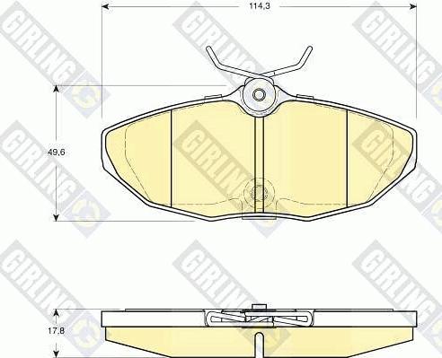 Girling 6115111 - Гальмівні колодки, дискові гальма autocars.com.ua