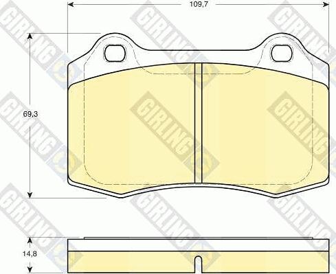 Girling 6115139 - Гальмівні колодки, дискові гальма autocars.com.ua