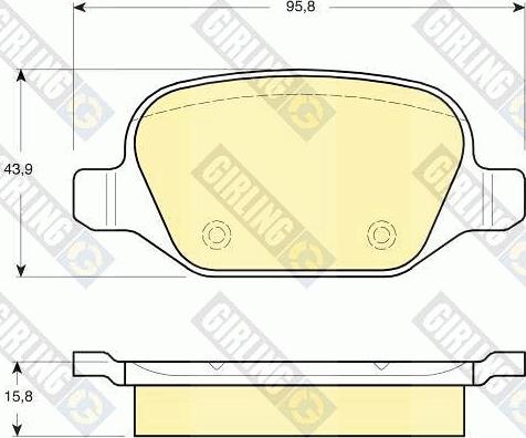 Girling 6115201 - Гальмівні колодки, дискові гальма autocars.com.ua