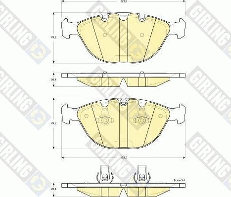 Girling 6115292 - Гальмівні колодки, дискові гальма autocars.com.ua